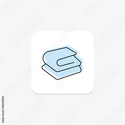 Towel color shadow thinline icon , vector, pixel perfect, illustrator file