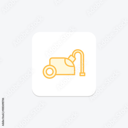 vacuum cleaner duotone line icon , vector, pixel perfect, illustrator file