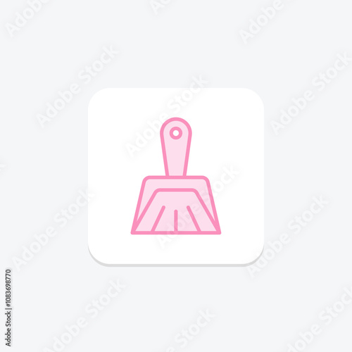 Dustpan duotone line icon , vector, pixel perfect, illustrator file