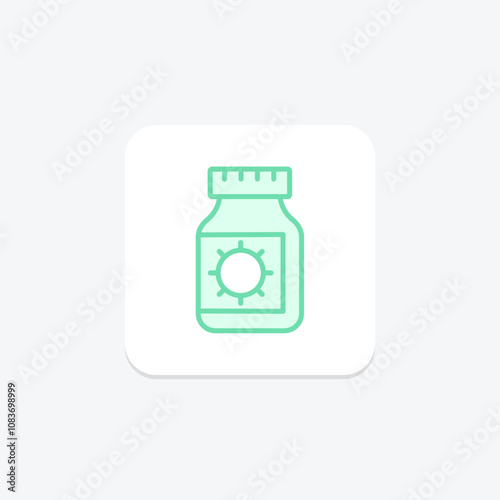 Drug Bottle duotone line icon , vector, pixel perfect, illustrator file