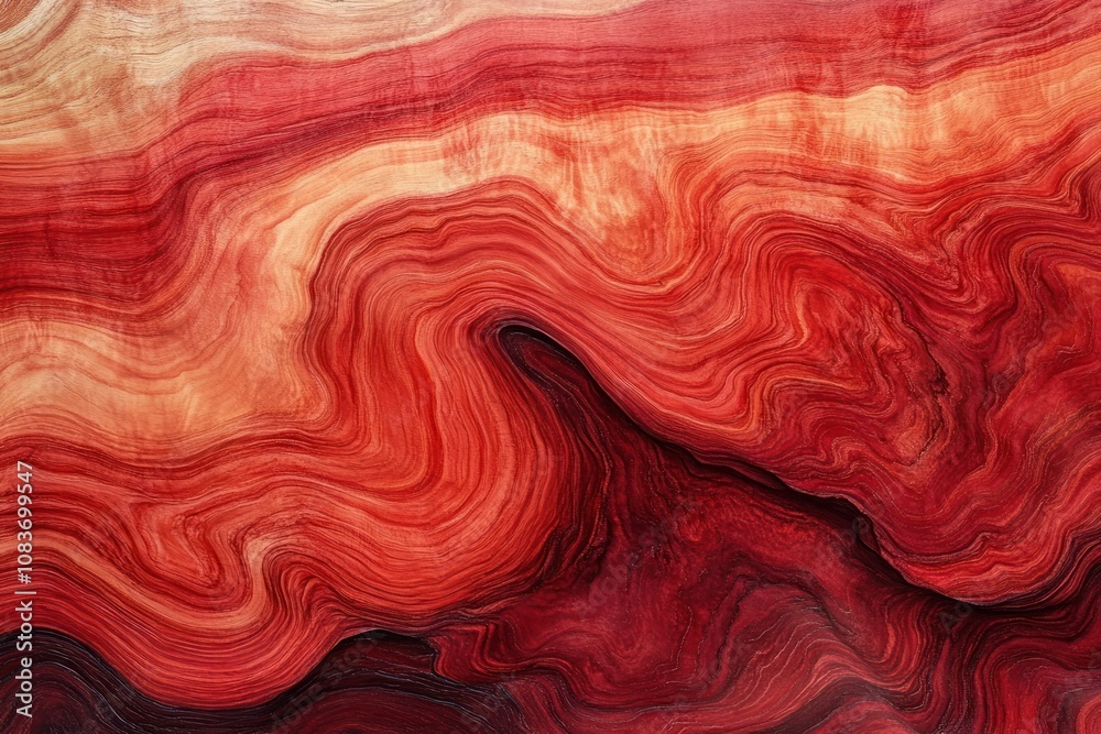 Fototapeta premium Abstract Red and Brown Wood Grain Pattern