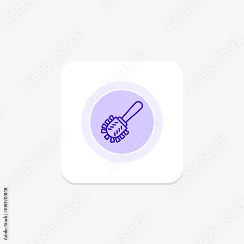 Toilet Scrubber color circle icon , vector, pixel perfect, illustrator file