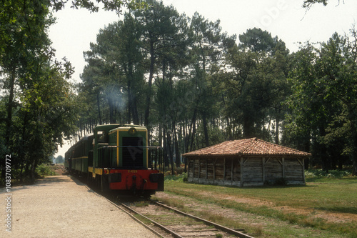 Train, Eco musée de Marquéze; Parc naturel des Landes de Gascogne; Région Aquitaine; Sabres; 40, France photo