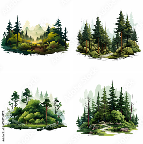 Forest Trees Woodland Nature Ecosystem Wildlife Green Wilderness Vegetation Habitat Biodiver