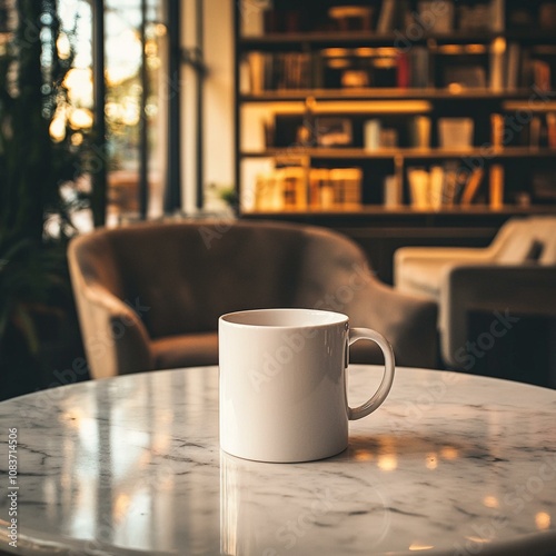 Realistic mockup of white ceramic mugs in natural settings like forests and mossy rocks, as well as modern interiors like bright kitchens, perfect for customizable graphics and branding designs