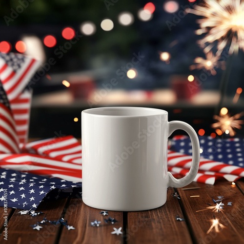 Realistic mockup of white ceramic mugs in natural settings like forests and mossy rocks, as well as modern interiors like bright kitchens, perfect for customizable graphics and branding designs