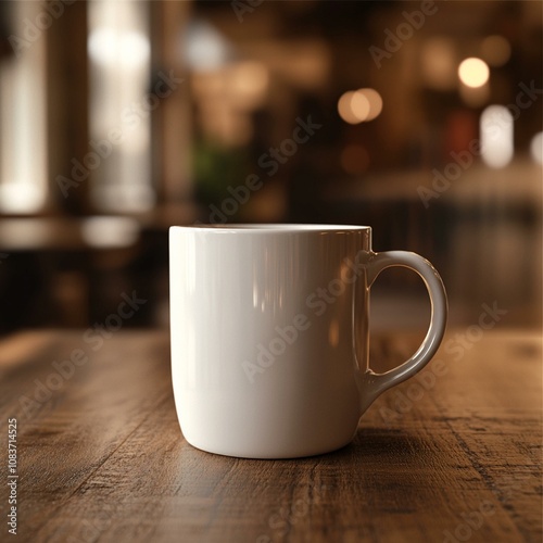 Realistic mockup of white ceramic mugs in natural settings like forests and mossy rocks, as well as modern interiors like bright kitchens, perfect for customizable graphics and branding designs