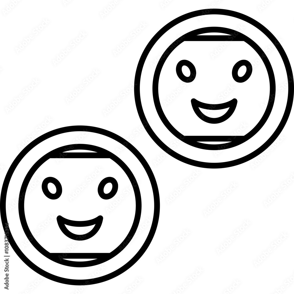 Fototapeta premium Happy Icon