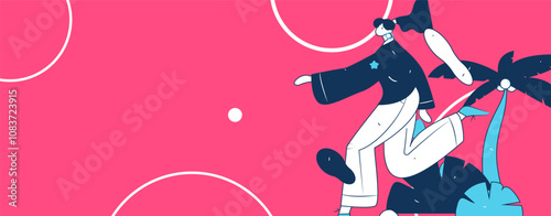People exercising healthy running vector internet operation illustration

