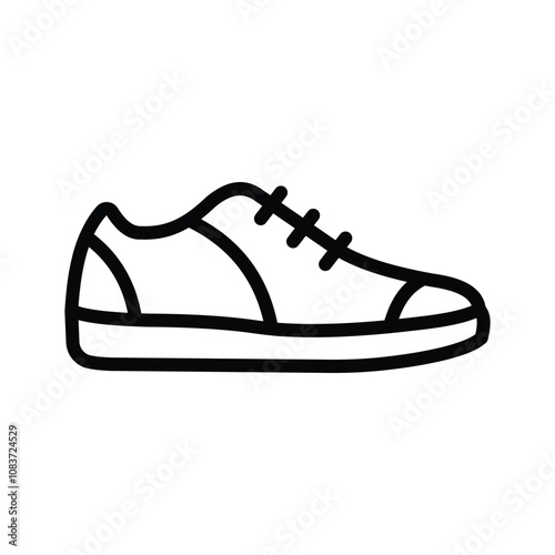 Icon representing a casual sneaker shoe for shopping