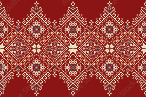 Geometric ethnic oriental pattern vector illustration	