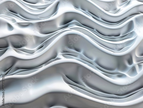 Textured white waves flowing gently on a surface