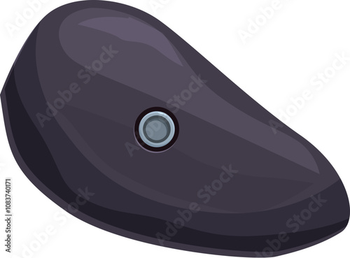 Gray climbing hold with mounting hardware for indoor bouldering or climbing gyms