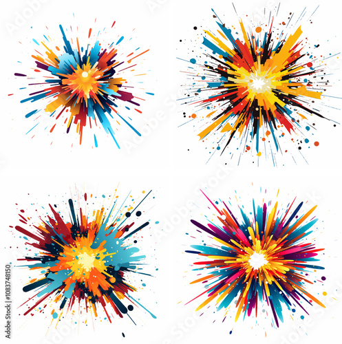 Burst Explosion Sudden Break Eruption Pop Split Shatter Outburst Force Quick Release Impact