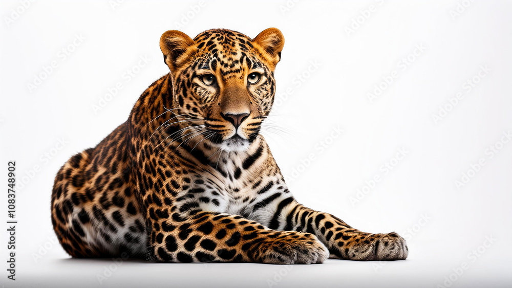 Obraz premium Relaxed leopard resting.