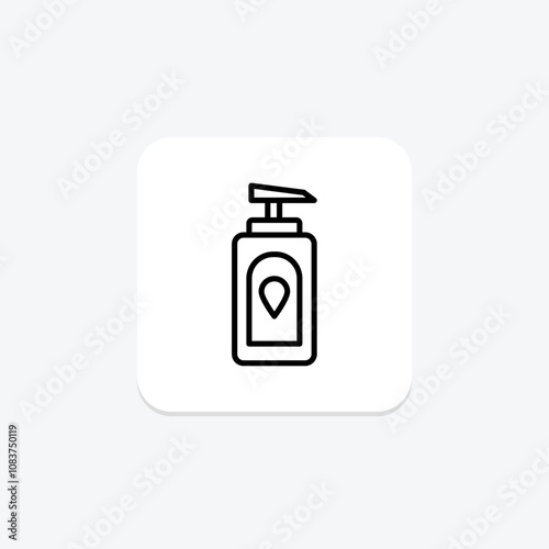 Lotion line icon , vector, pixel perfect, illustrator file
