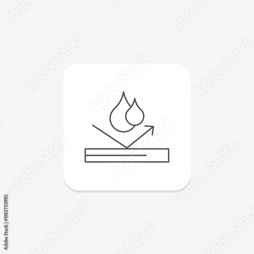 Moisture Resistance thinline icon , vector, pixel perfect, illustrator file