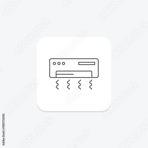 Air Conditioning thinline icon , vector, pixel perfect, illustrator file