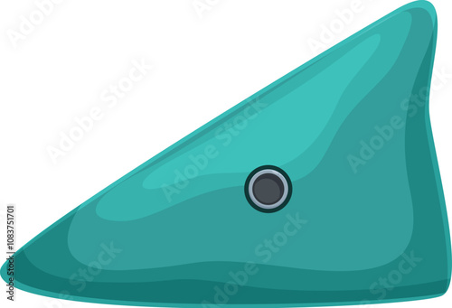 Close up of a turquoise climbing hold, highlighting the mounting hole for secure and reliable installation on a climbing wall