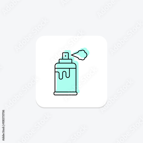 Spray color shadow thinline icon , vector, pixel perfect, illustrator file