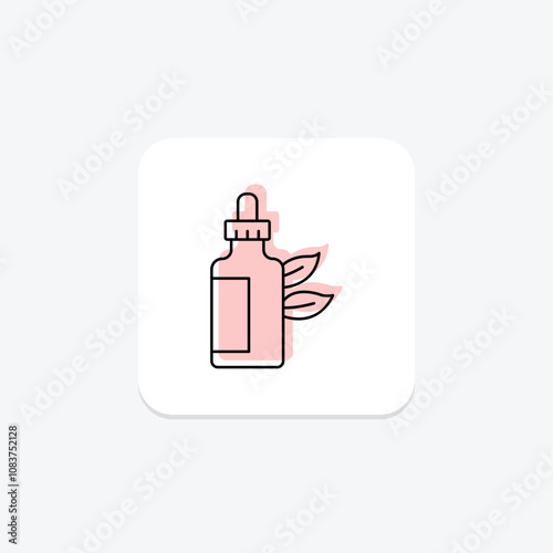 Natural Oil color shadow thinline icon , vector, pixel perfect, illustrator file