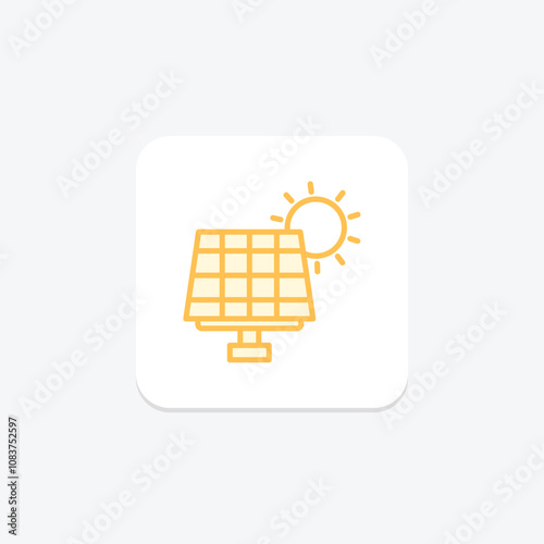 Solar Guard duotone line icon , vector, pixel perfect, illustrator file