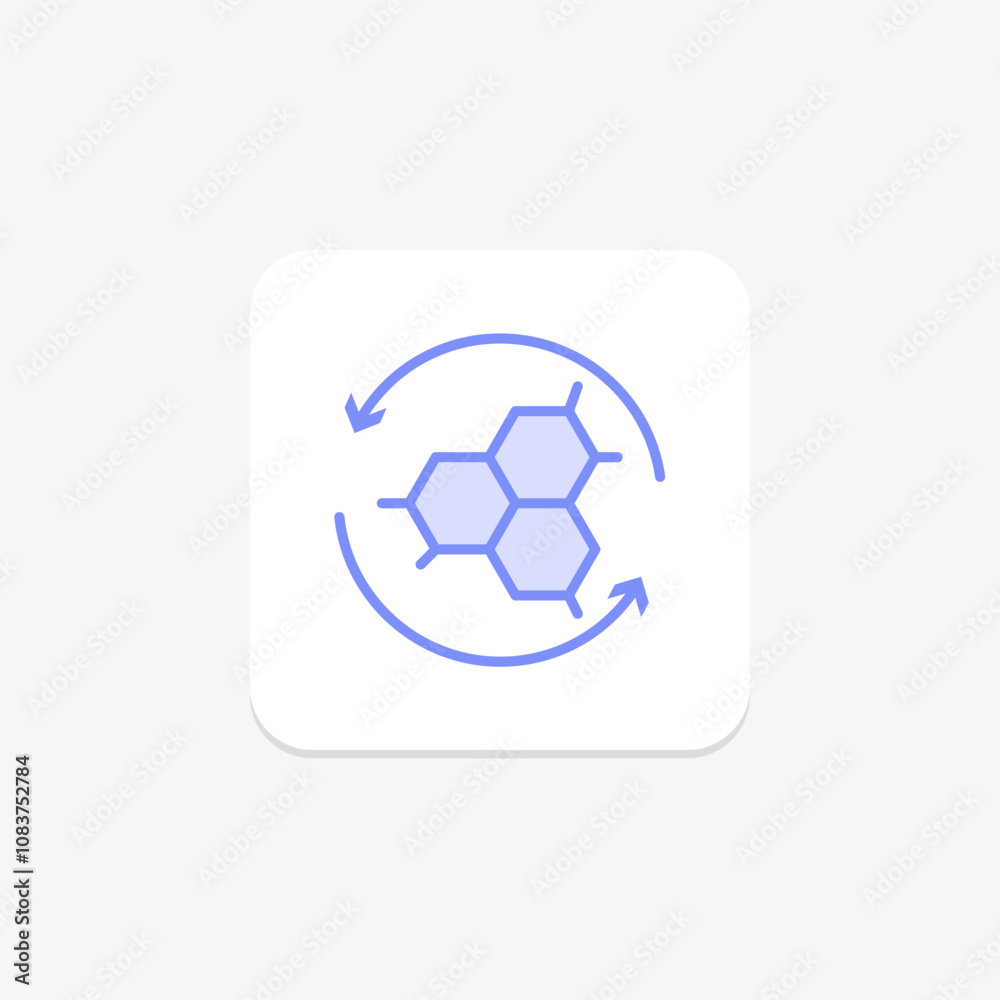 Fototapeta premium Collagen duotone line icon , vector, pixel perfect, illustrator file