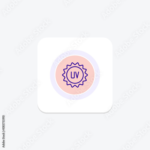 UV Rays color circle icon , vector, pixel perfect, illustrator file