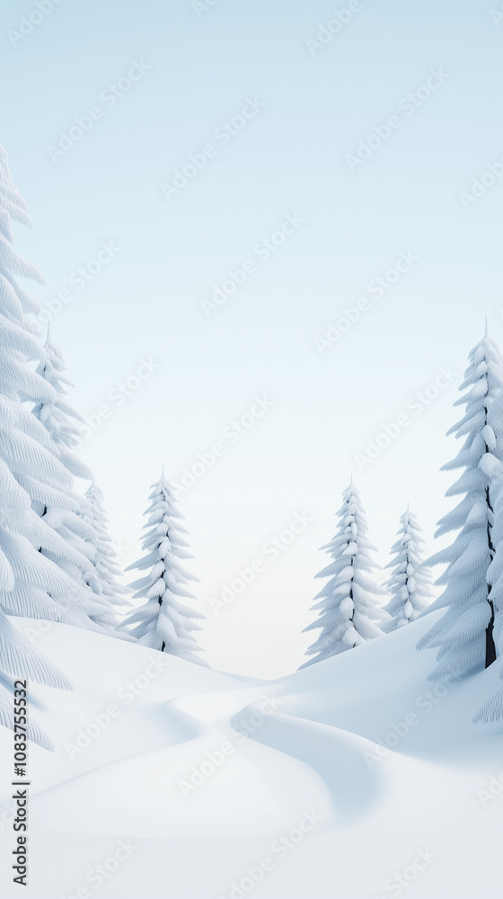 Obraz premium Peaceful Winter Landscape 