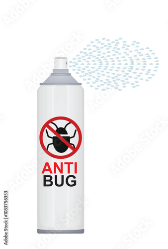 Anti bug spraying icon. vector