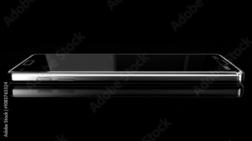 Wallpaper Mural Sleek Modern Smartphone on a Dark Surface with Reflections, Showcasing Elegant Design and High-End Technology for Contemporary Lifestyle Photography Torontodigital.ca