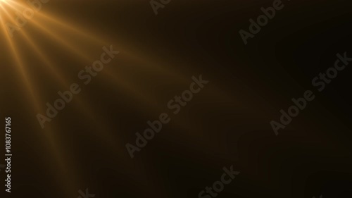 Smooth movement of the sun's rays. Light effect, dawn. Movement of light with glare. Video 4k.