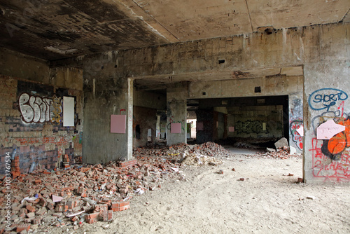 Former Olympic Hotel Igman near Mount Igman, damaged during Siege of Sarajevo, Bosnia and Herzegovina photo