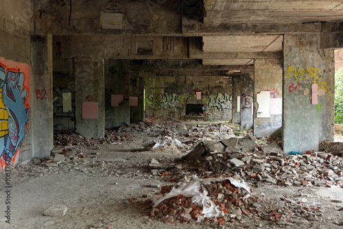 Former Olympic Hotel Igman near Mount Igman, damaged during Siege of Sarajevo, Bosnia and Herzegovina photo