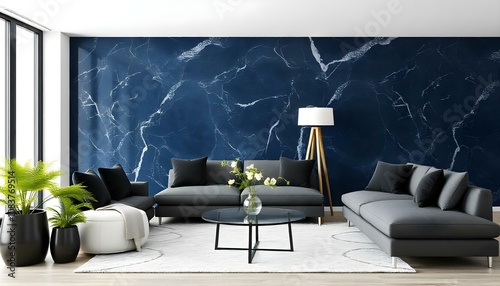 Photo modern style interior room 3d illustration,White and gold theme interior modern minimalism photo realism