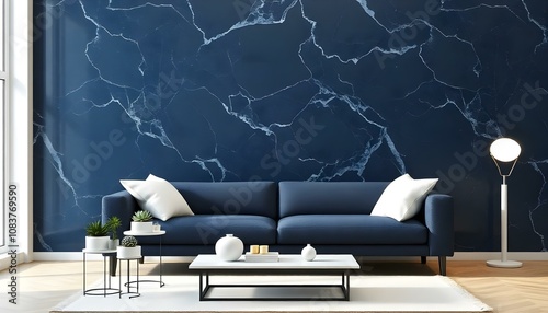 Photo modern style interior room 3d illustration,White and gold theme interior modern minimalism photo realism