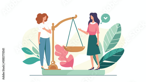 Deciding Between Career Woman, Housewife, or Both - Professional Illustration Showing Choices for Modern Women in Work and Home Life