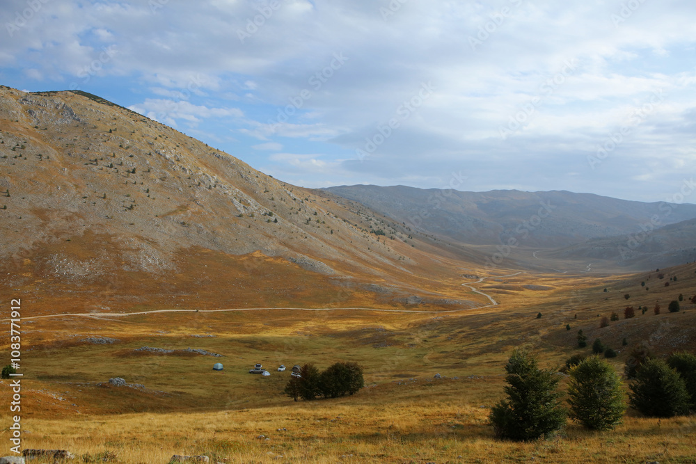 Fototapeta premium Landscape of Dinaric Alps near Lukomir village in Bosna and Herzegovina