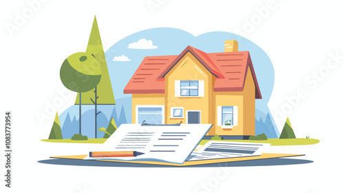 Luxury Home Buying Concept - Modern Beautiful House Design and Real Estate Investment