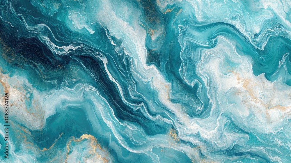 Obraz premium Aerial Shot of Dynamic Turquoise Waves with White Foam, Featuring Stunning Swirls and Water Textures, Perfect for Beach, Ocean, and Nature Photography with Coastal-Themed Inspirations