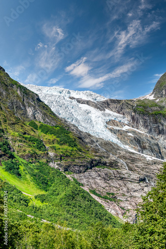 Views of the glacier in the Boyum area, (Boyabreen) Norway photo