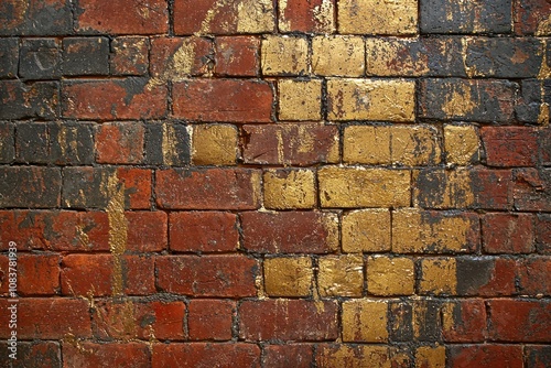 Vintage red brick wall texture for a rustic background.