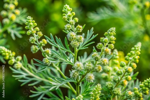 Captivating Close-Up of Vibrant Green Leaves and Delicate Flowers of Artemisia Annua Showcasing Nature's Beauty in a Lush Environment
