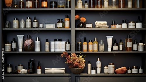 Wallpaper Mural A photo of a spas well-stocked shelves with beauty essential Torontodigital.ca