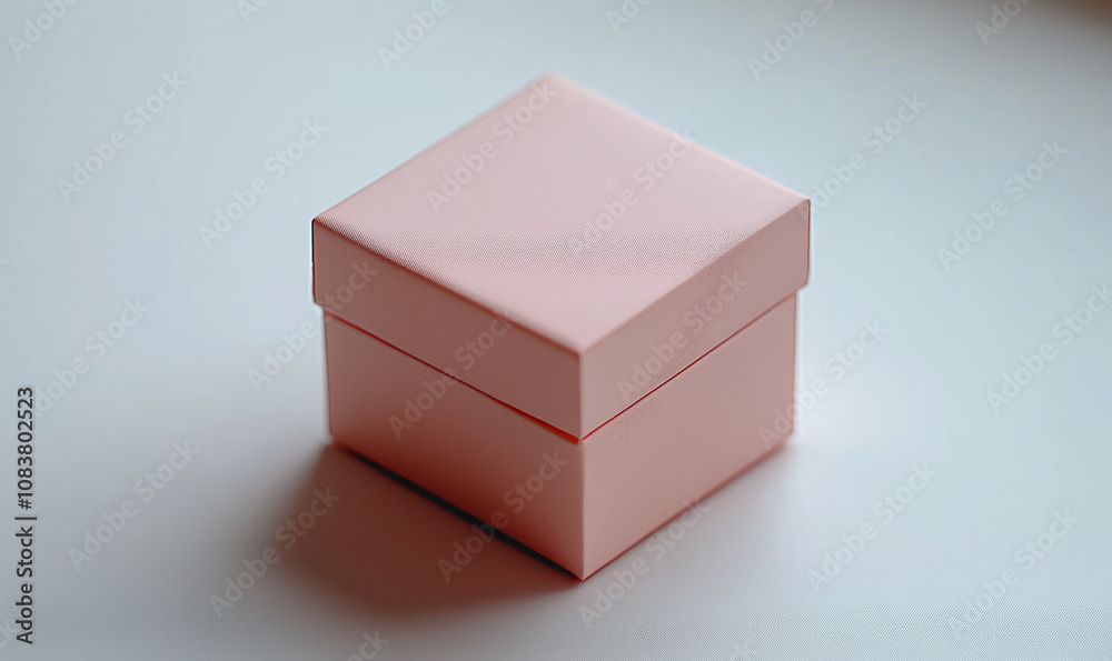 Obraz premium a pink color box for mockup on a white isolated background