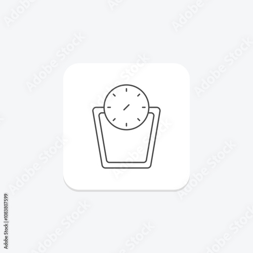 Weighing Machine thinline icon , vector, pixel perfect, illustrator file