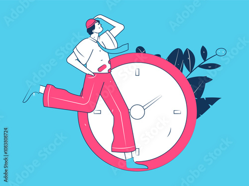 People exercising healthy running vector internet operation illustration
