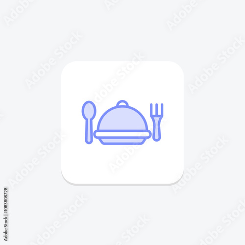 Catering duotone line icon , vector, pixel perfect, illustrator file