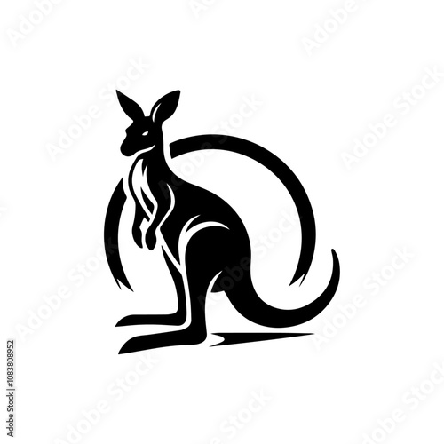 "Intricate Kangaroo Vector Art: A Stunningly Detailed Representation of Australia's Beloved Marsupial in Dynamic Motion and Natural Elegance"
