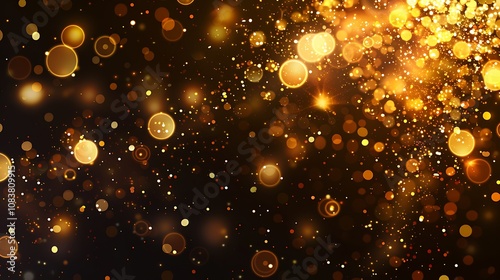Abstract gold bokeh background
